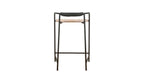 Tabouret de comptoir Slow Mornings, métal naturel/noir
