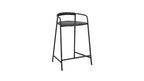 Tabouret de comptoir Slow Mornings, noir/métal noir