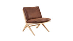 Fauteuil lounge Endless Summer avec coussin, cuir frêne/cognac