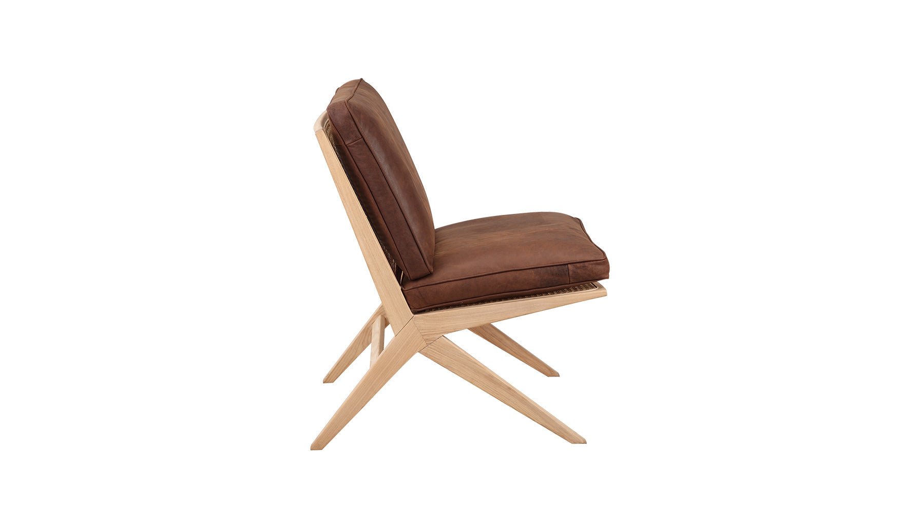 Fauteuil lounge Endless Summer avec coussin, cuir frêne/cognac