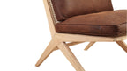 Fauteuil lounge Endless Summer avec coussin, cuir frêne/cognac