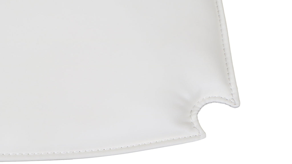 Coussin d'assise - Chaise de salle à manger à dossier rabattable, blanc