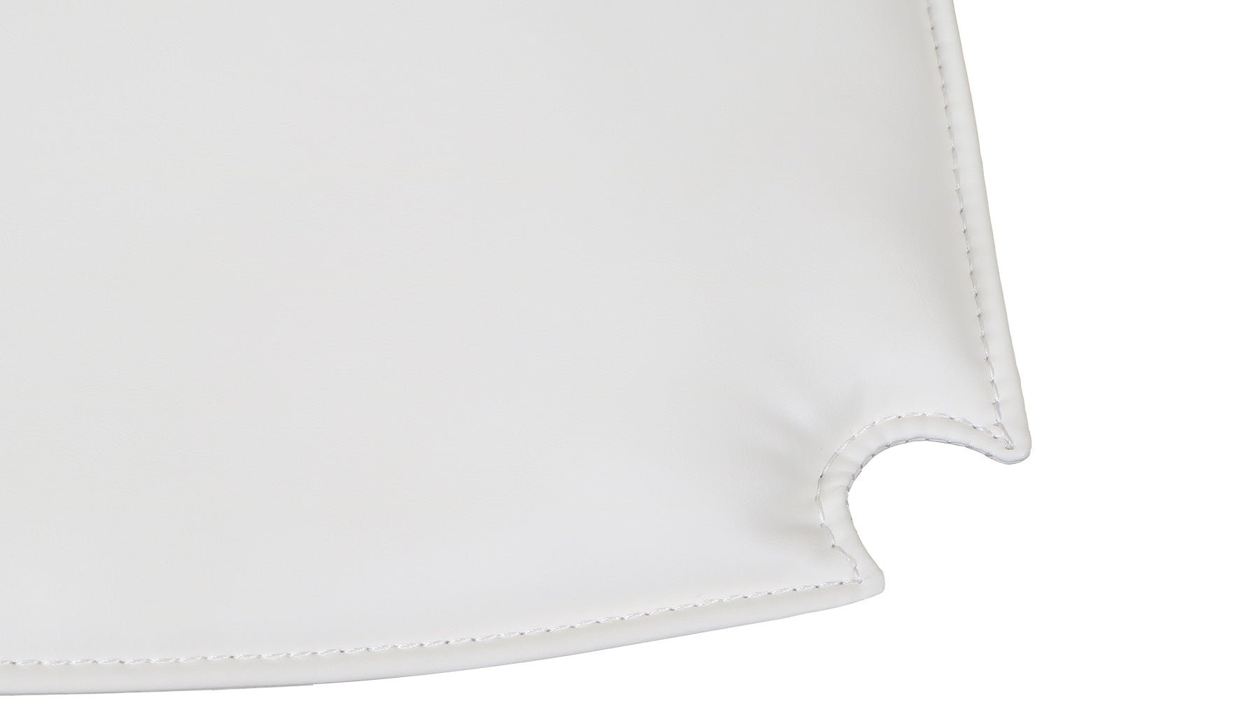 Coussin d'assise - Chaise de salle à manger à dossier rabattable, blanc