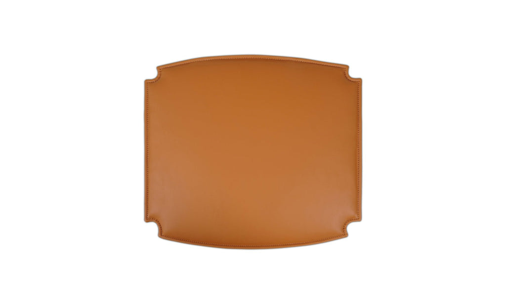Coussin d'assise - Chaise de salle à manger à dossier rabattable, cognac