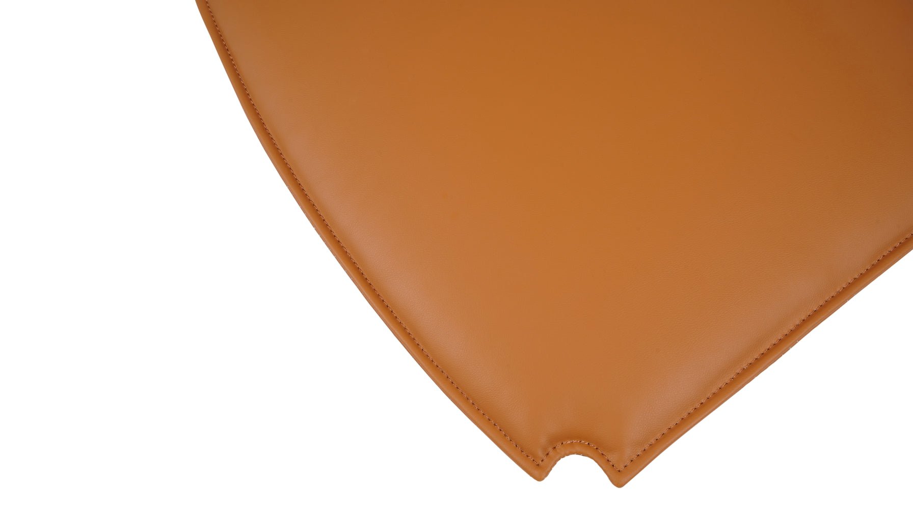 Coussin d'assise - Chaise de salle à manger à dossier rabattable, cognac