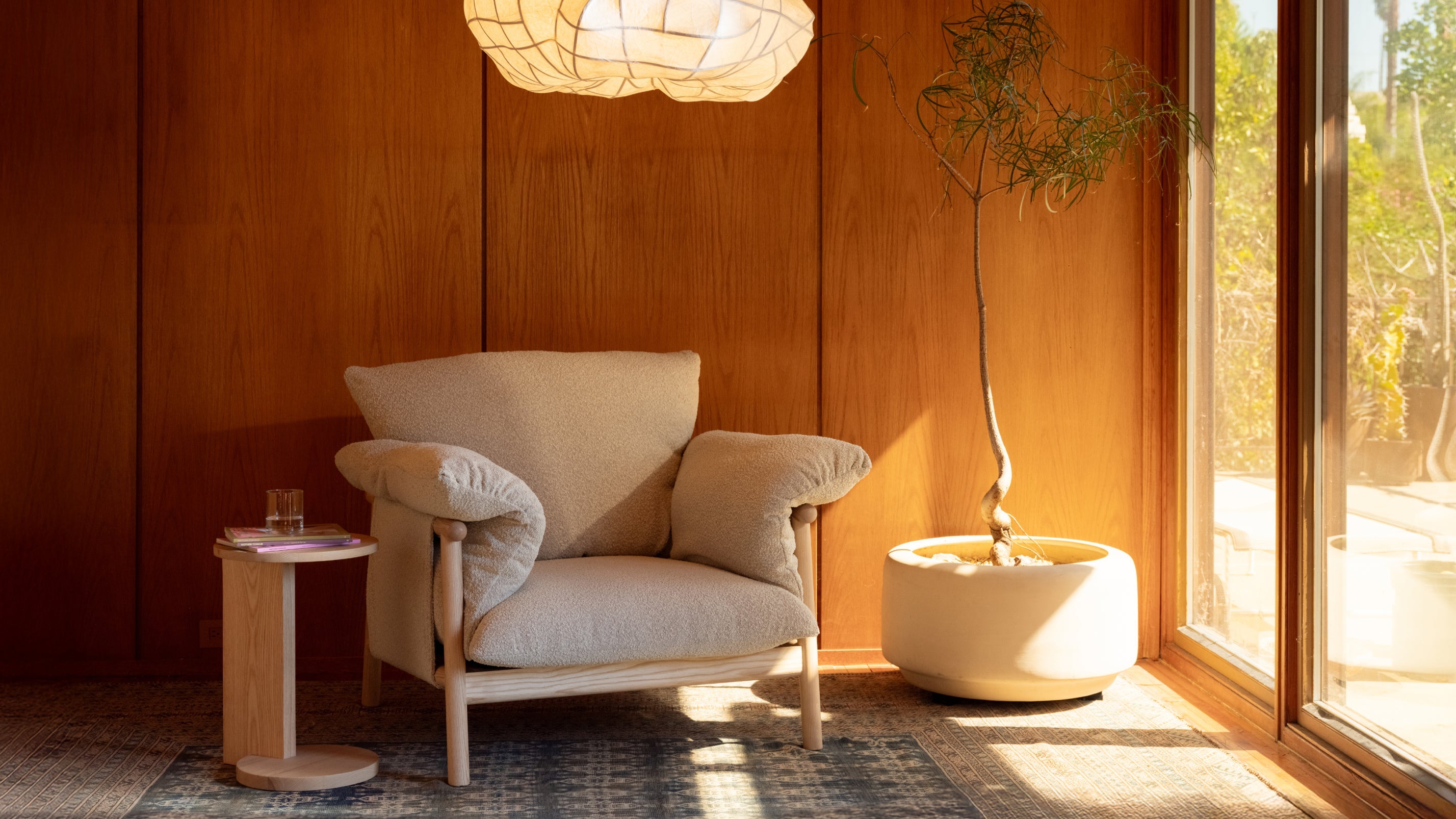 Fauteuil Pillow Talk, givre chaud