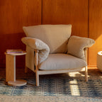 Fauteuil Pillow Talk, givre chaud