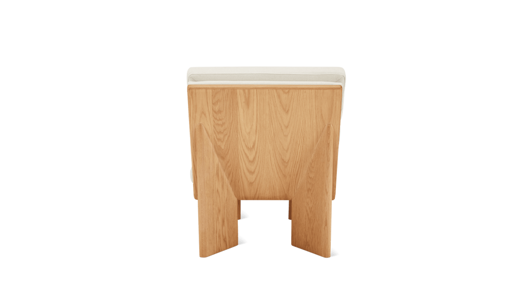 Fauteuil lounge à structure en chêne, motif à chevrons