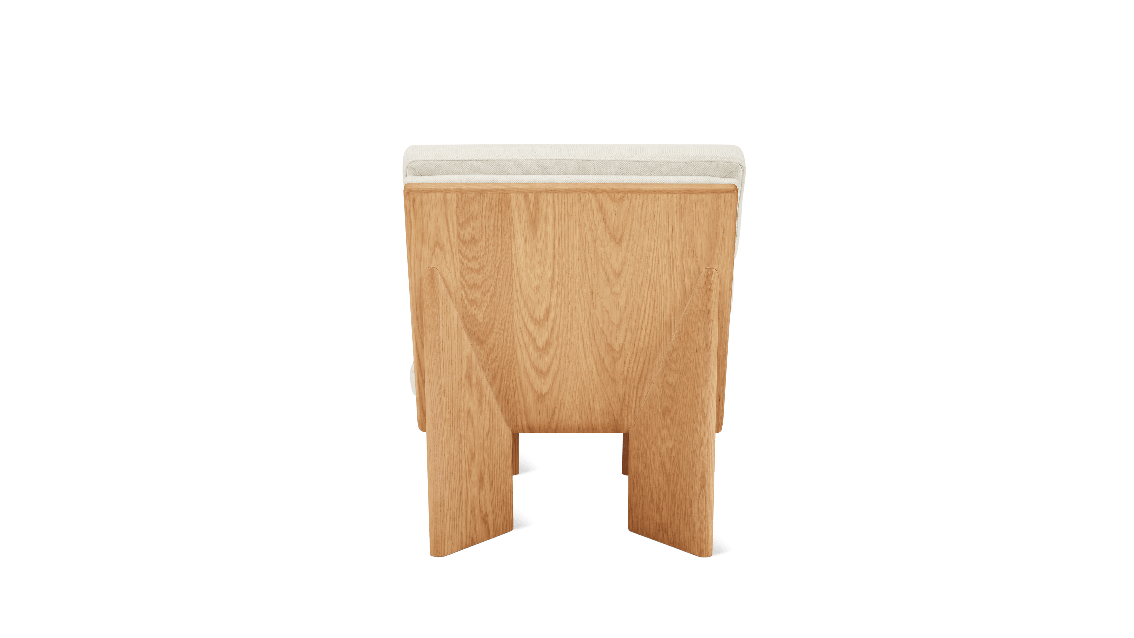 Fauteuil lounge à structure en chêne, motif à chevrons