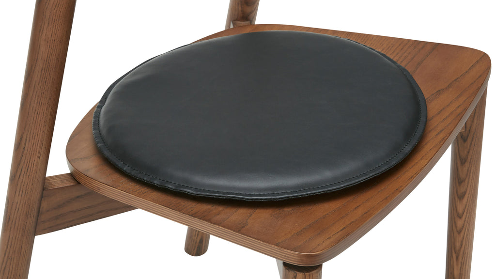 Coussin de siège rond, noir