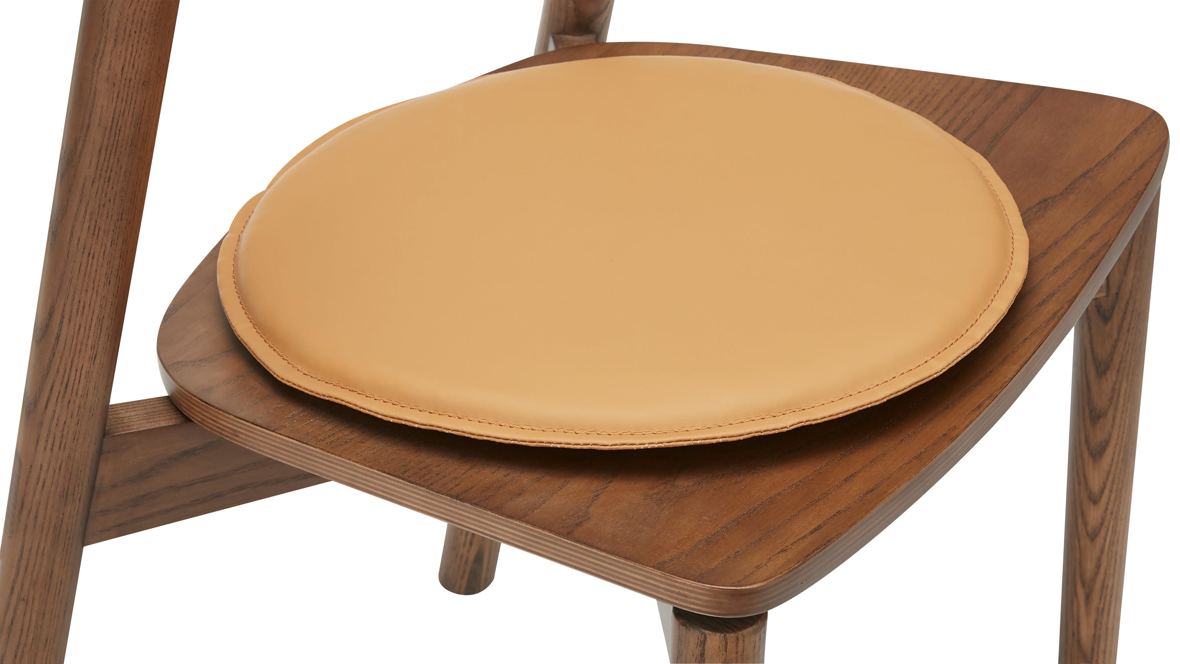 Coussin d'assise rond, couleur cognac