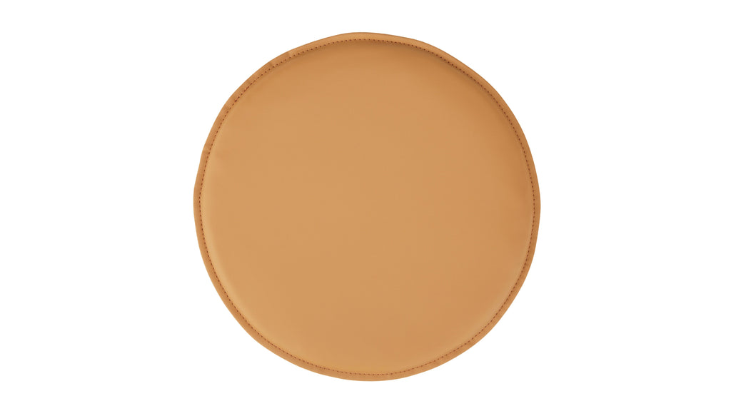 Coussin d'assise rond, couleur cognac