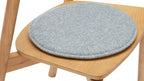 Coussin d'assise rond, feutre gris