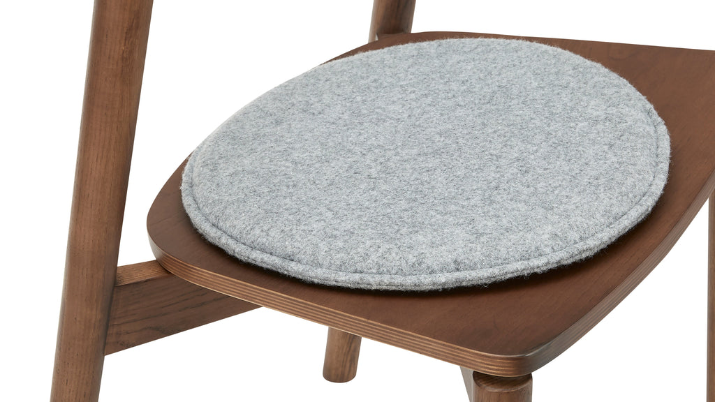 Coussin d'assise rond, feutre gris