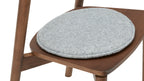 Coussin d'assise rond, feutre gris
