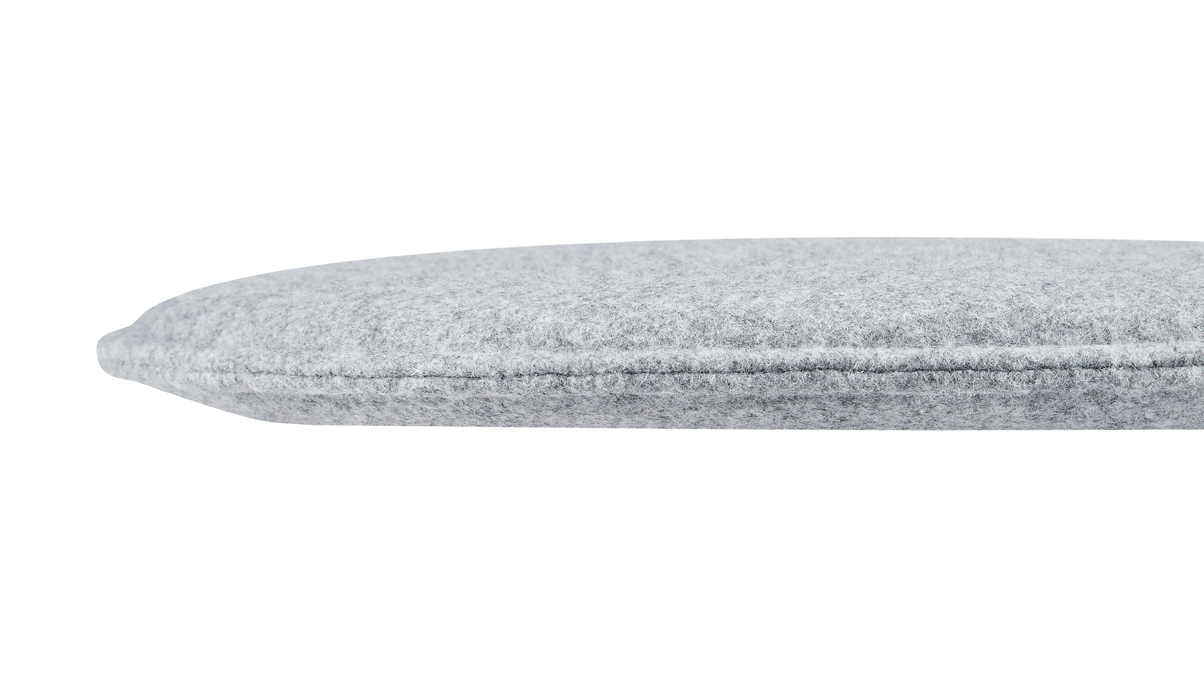 Coussin d'assise rond, feutre gris