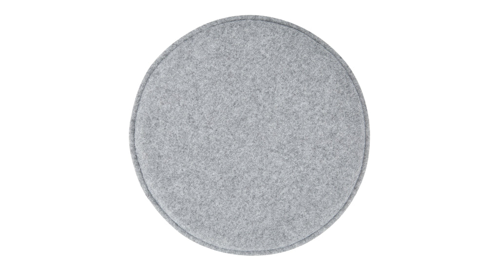 Coussin d'assise rond, feutre gris