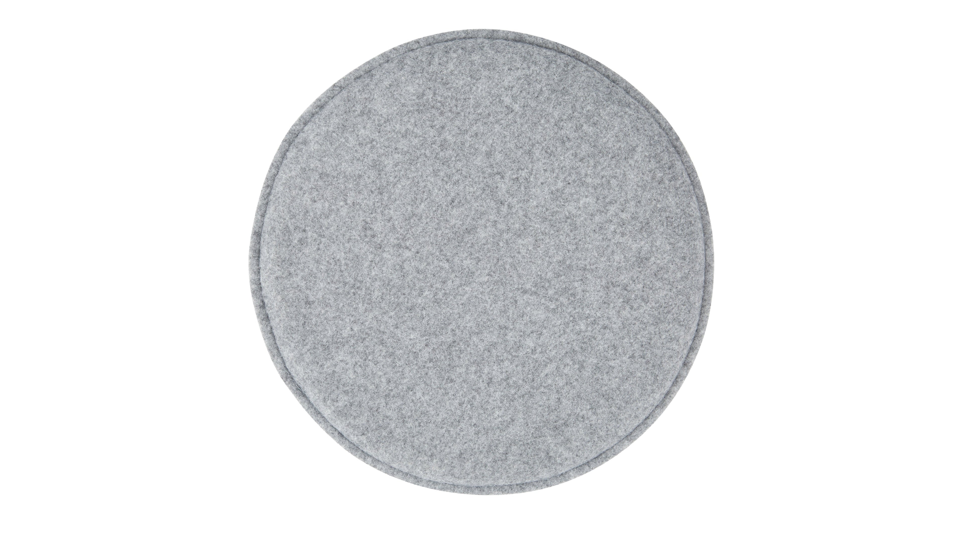 Coussin d'assise rond, feutre gris