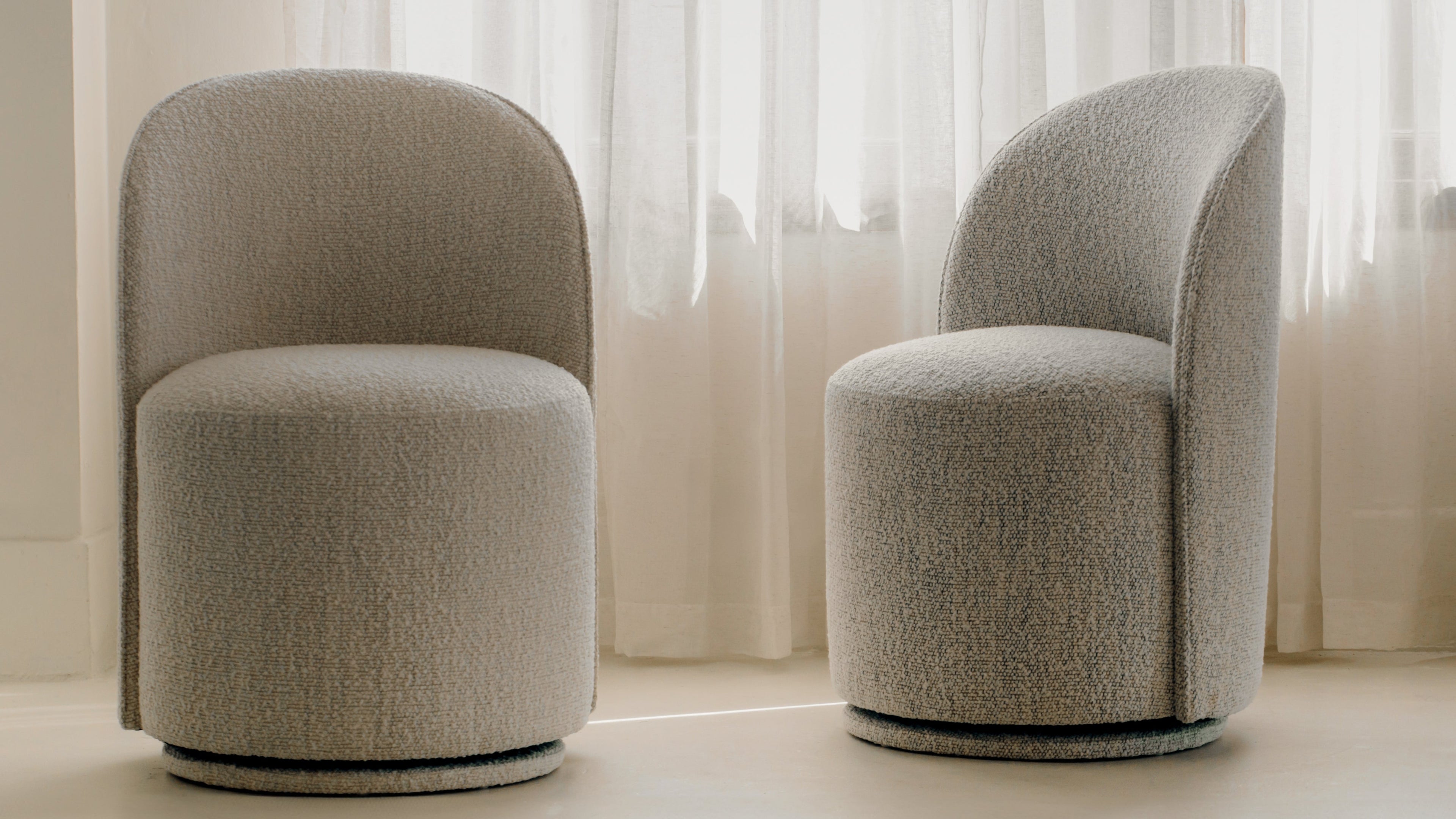 Chaise de salle à manger pivotante Dialed In, Perle de mer