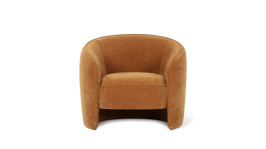 Fauteuil lounge Groove, Caramel