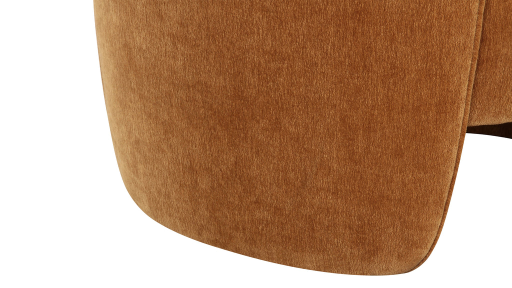 Fauteuil lounge Groove, Caramel