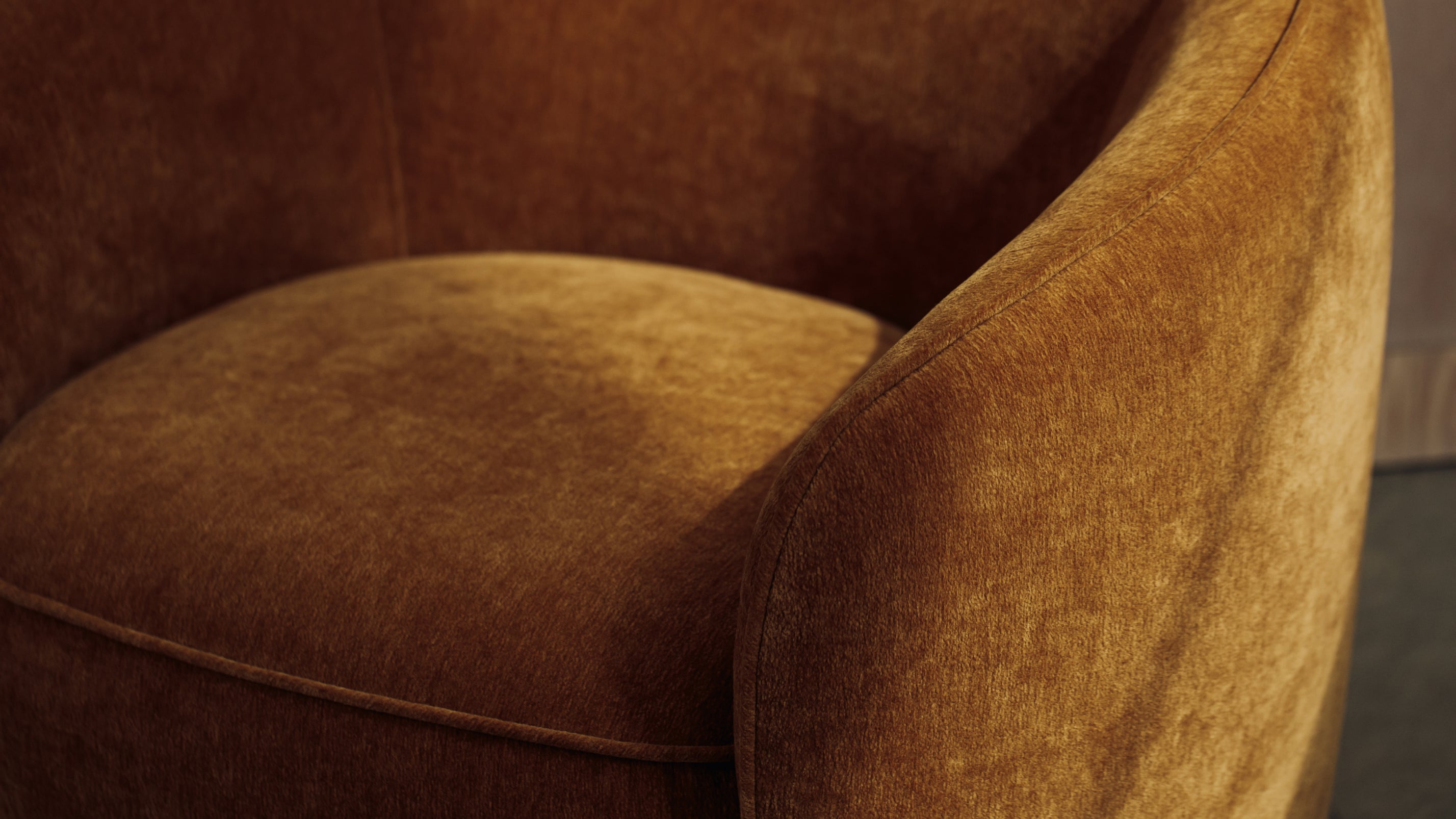 Fauteuil lounge Groove, Caramel
