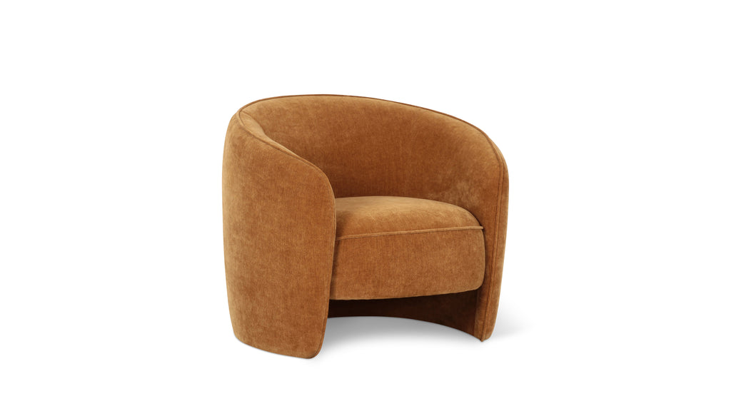 Fauteuil lounge Groove, Caramel