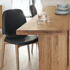 Chaises de salle à manger Dine In (lot de deux), chêne/cuir noir