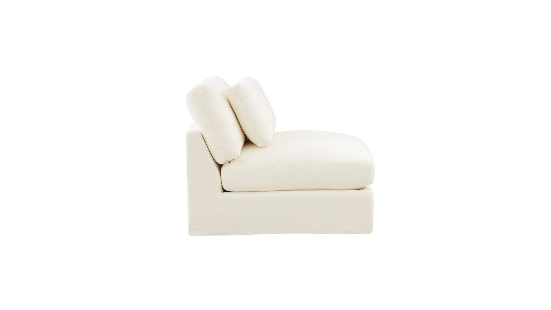 Fauteuil sans accoudoirs Get Together™, grand modèle, lin crème