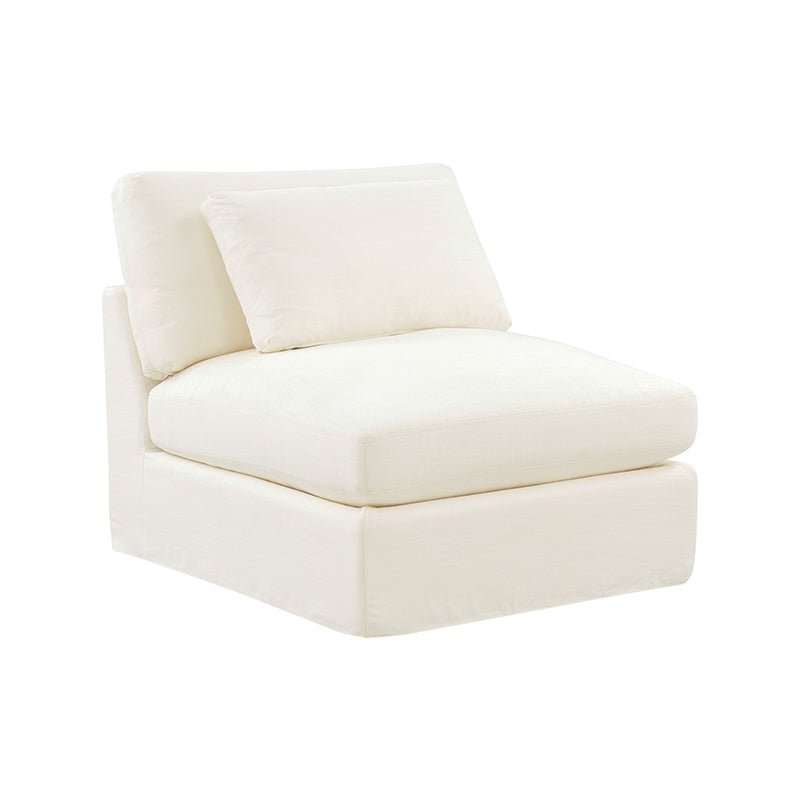 Fauteuil sans accoudoirs Get Together™, grand modèle, lin crème