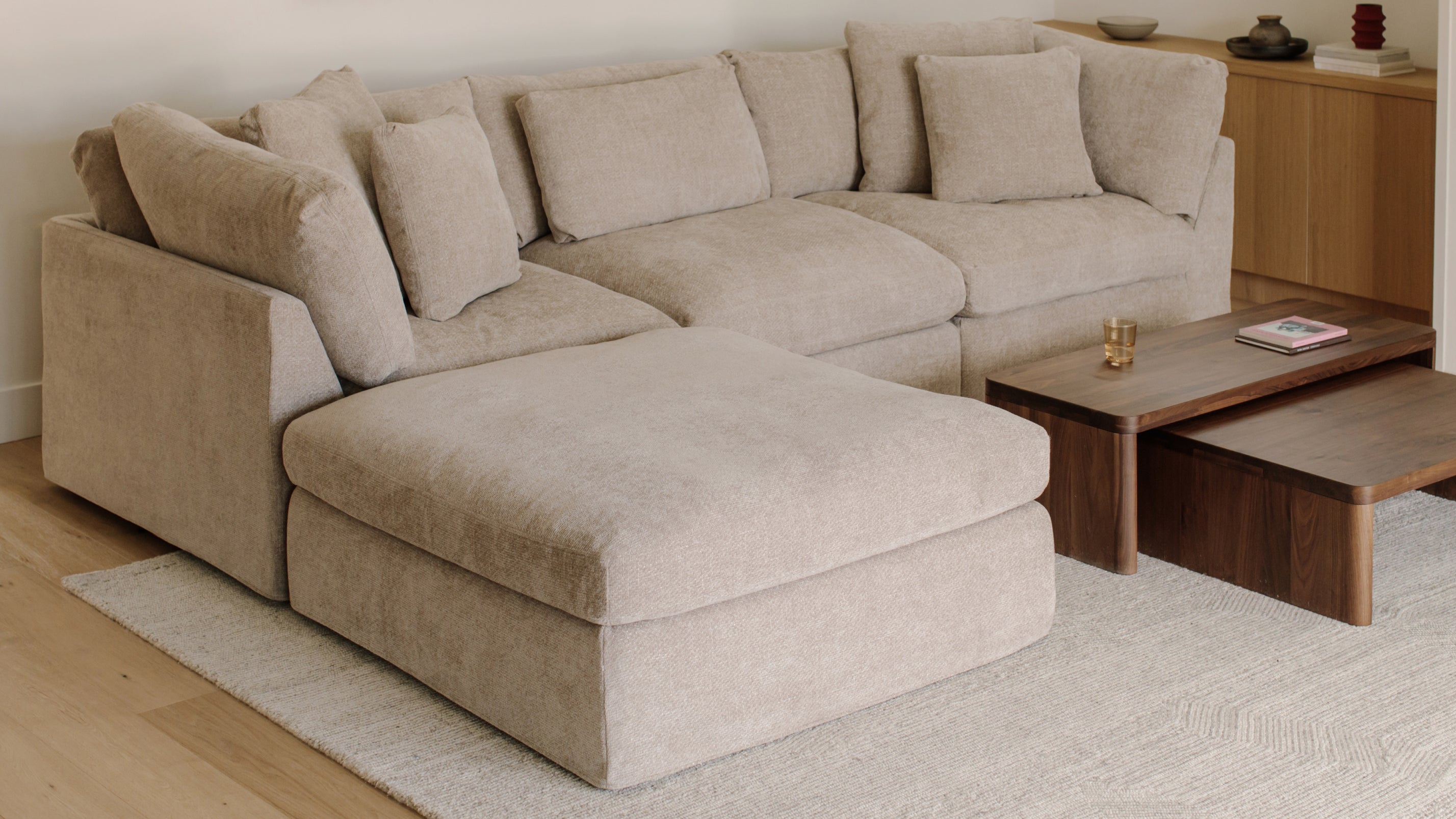 Fauteuil sans accoudoirs Get Together™, grand modèle, couleur champagne