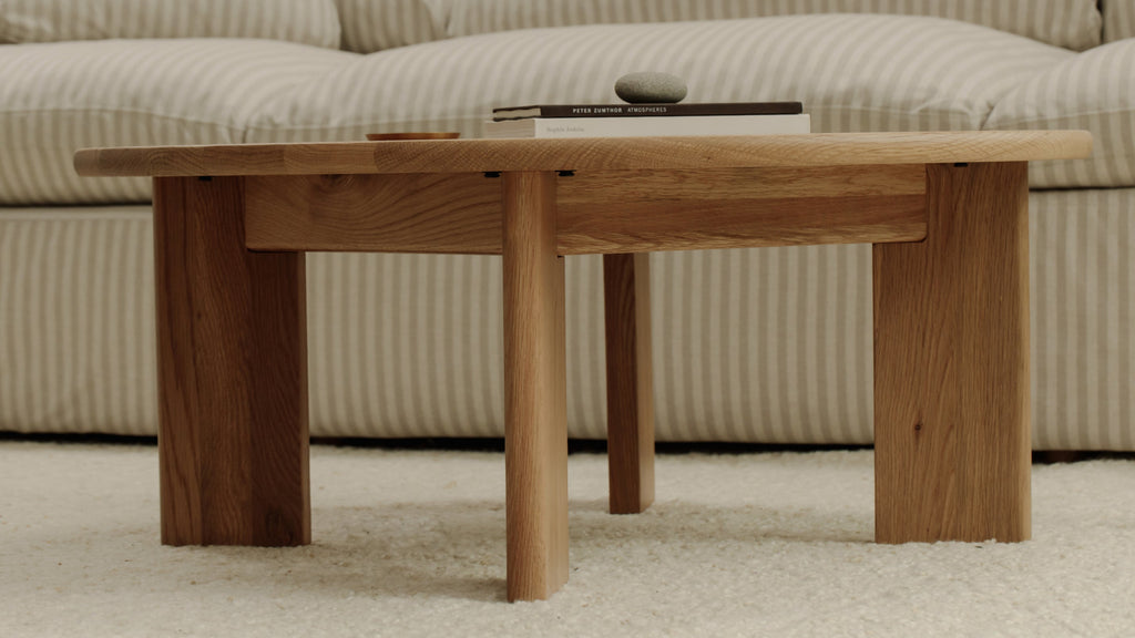 Table basse ronde Frame, modèle standard, chêne