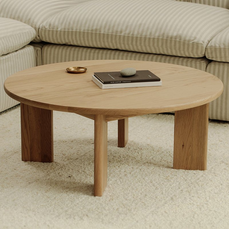 Table basse ronde Frame, modèle standard, chêne