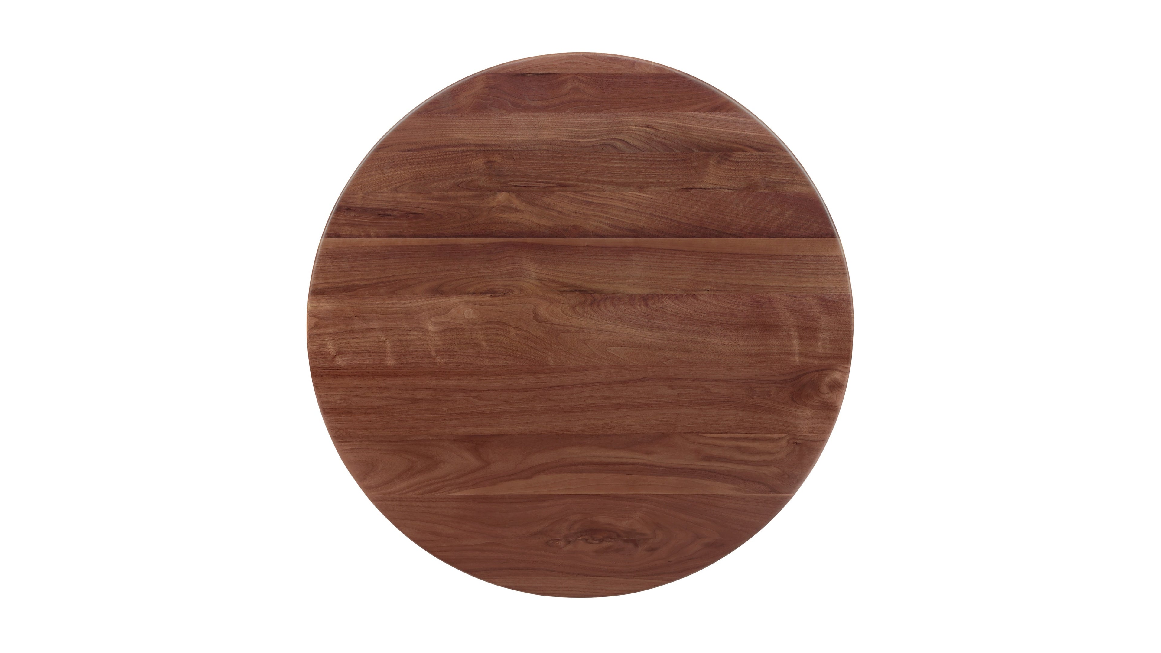 Table basse ronde à cadre, modèle standard, noyer