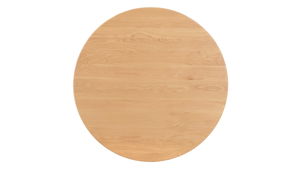 Table basse ronde à cadre, grande, chêne