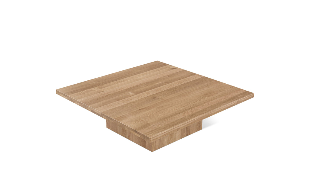 Table basse carrée All We Need, chêne brossé