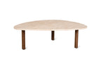 Table basse Better Together, travertin/noyer teinté