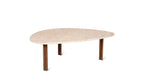 Table basse Better Together, travertin/noyer teinté