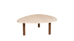 Table basse Better Together, travertin/noyer teinté