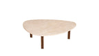Table basse Better Together, travertin/noyer teinté