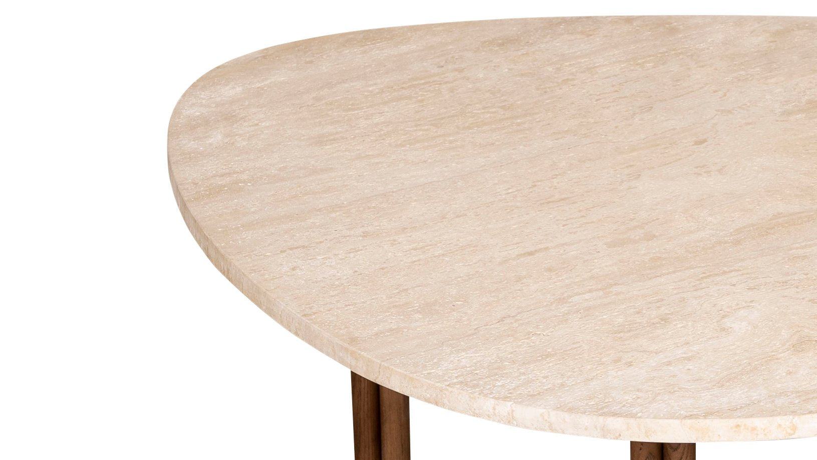 Table basse Better Together, travertin/noyer teinté