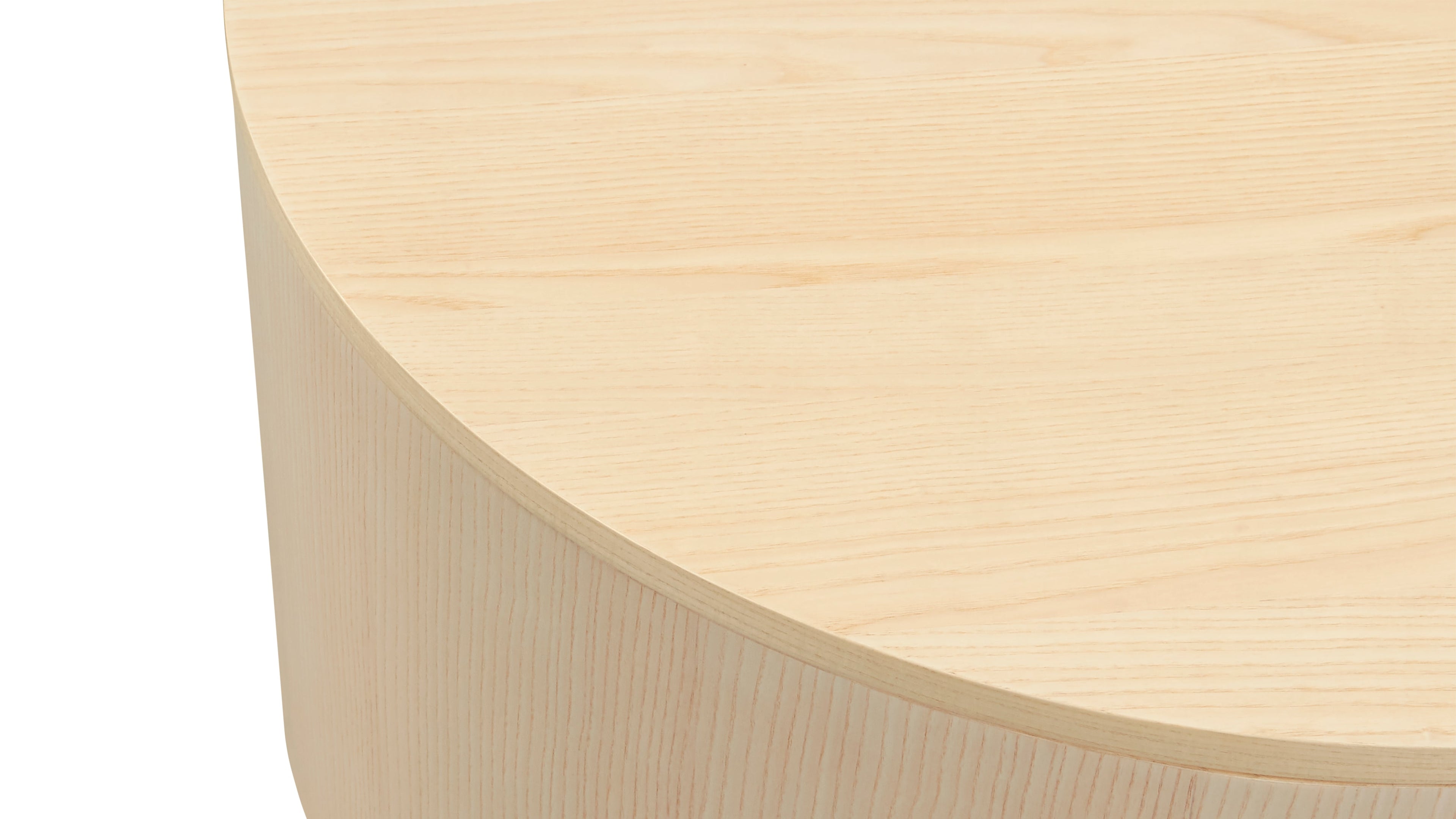 Table basse de rangement Orbit, frêne blanc