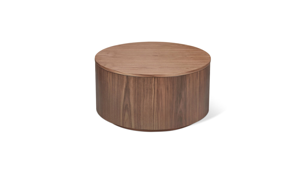 Table basse de rangement Orbit, noyer