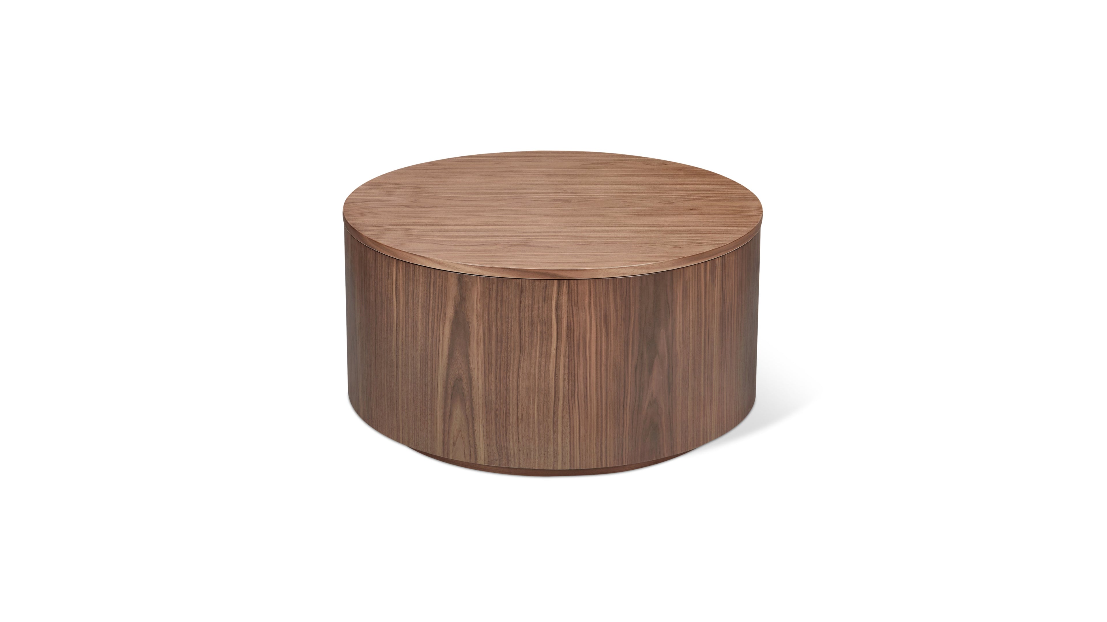 Table basse de rangement Orbit, noyer