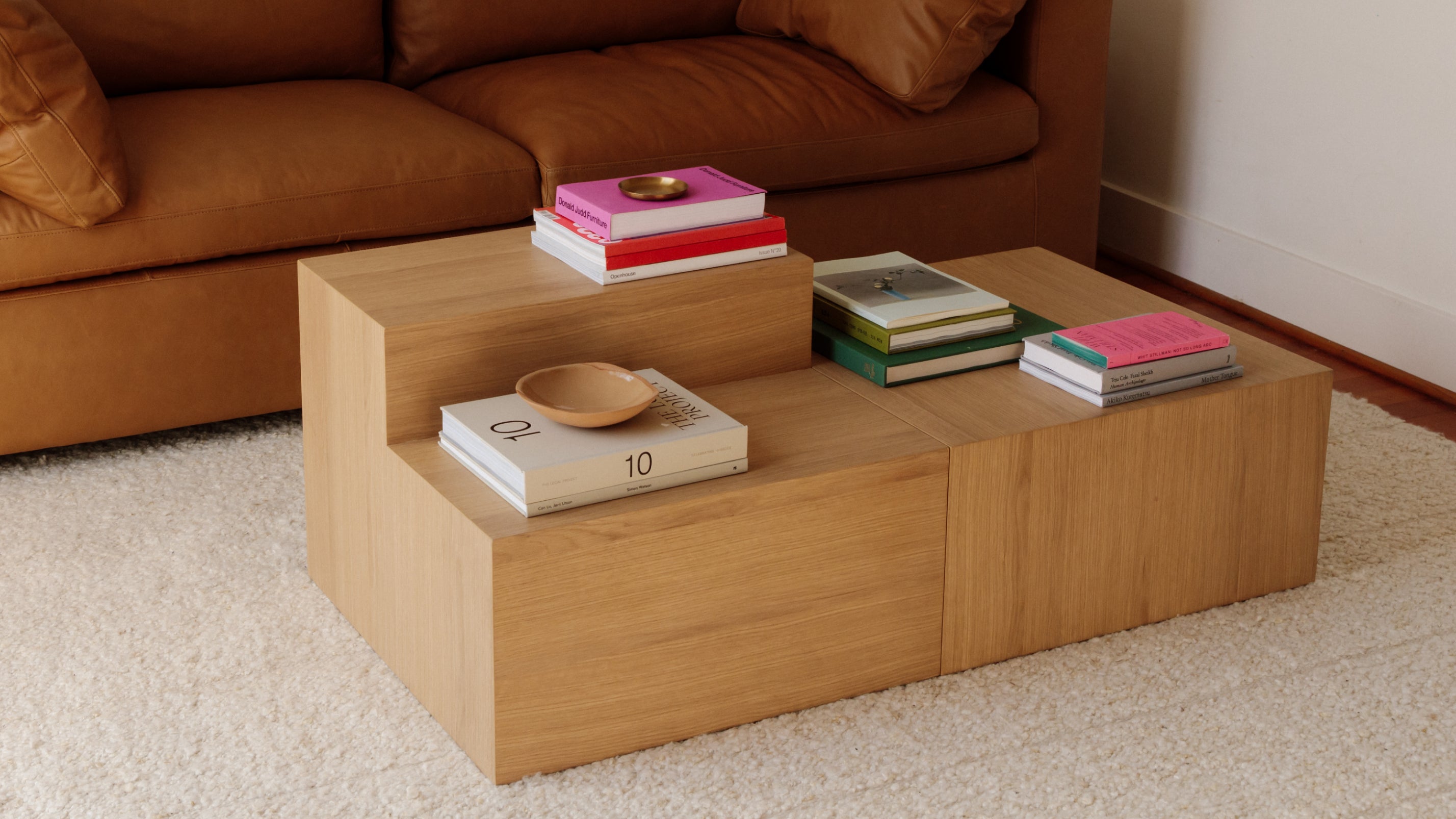 Table basse Align, à plusieurs niveaux, chêne