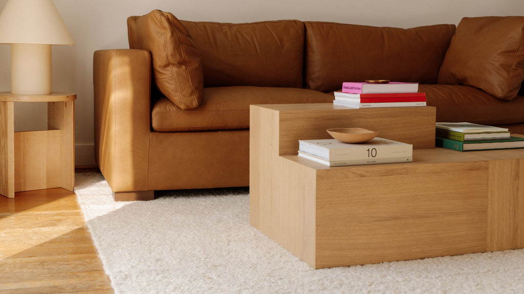 Table basse Align, à plusieurs niveaux, chêne