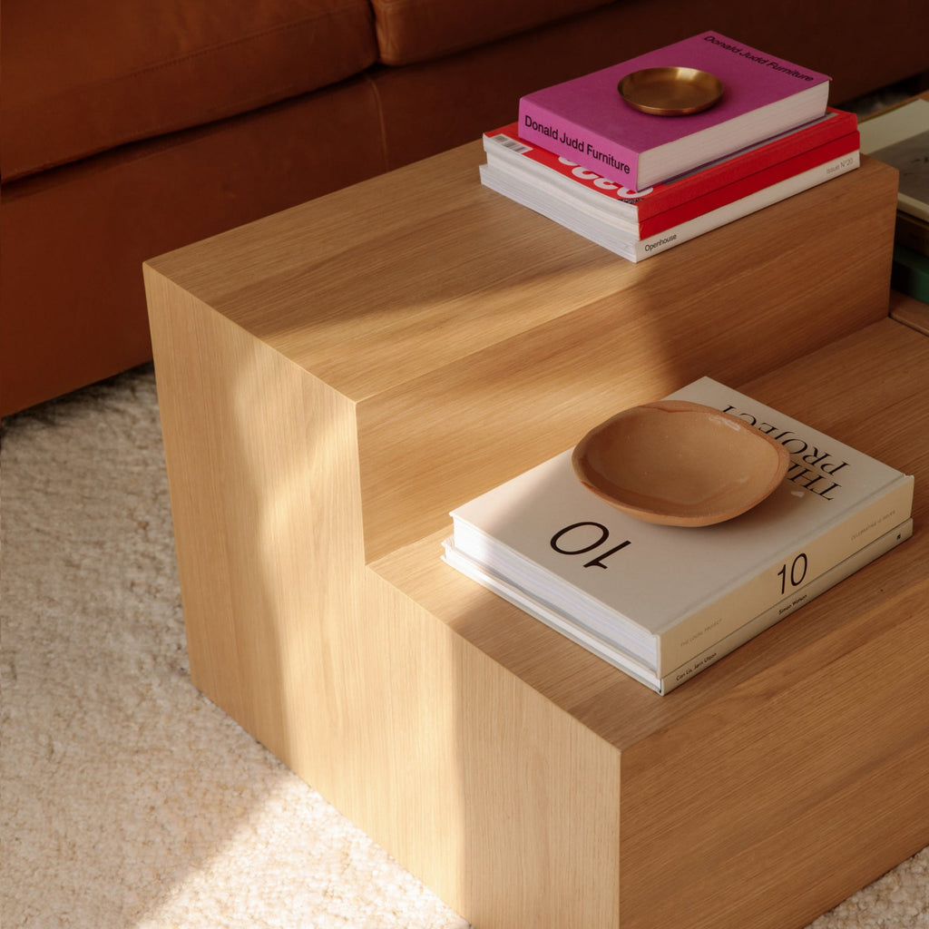 Table basse Align, à plusieurs niveaux, chêne