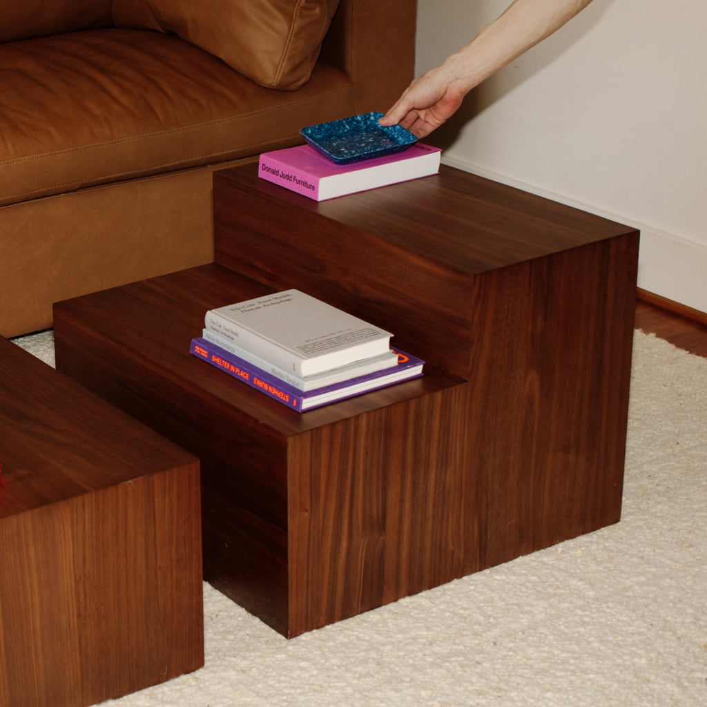 Table basse Align, à plusieurs niveaux, noyer