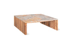 Table basse Form Lavante en marbre et teck