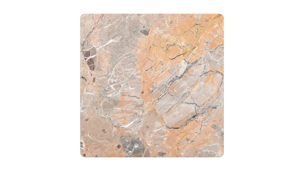 Table basse Form Lavante en marbre et teck